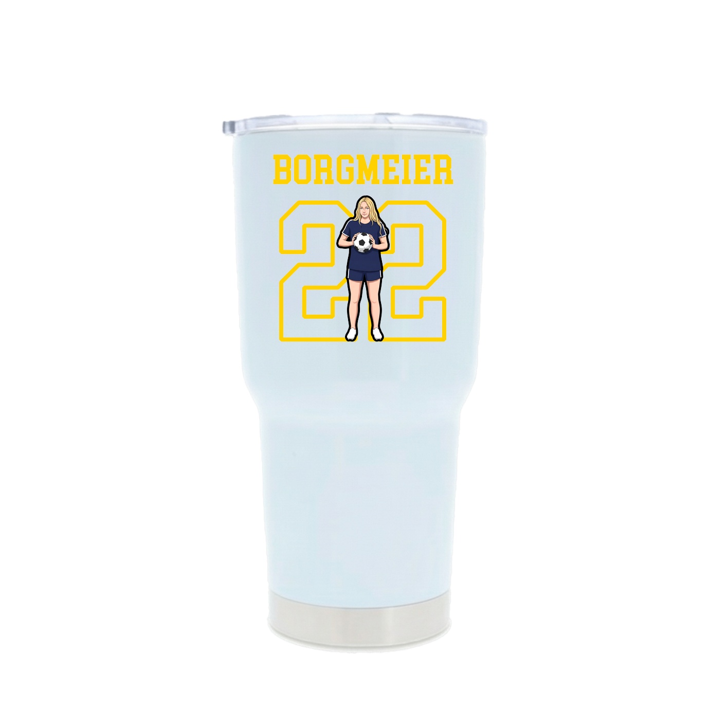 30oz Stainless Steel Tumbler — Shirsey in White