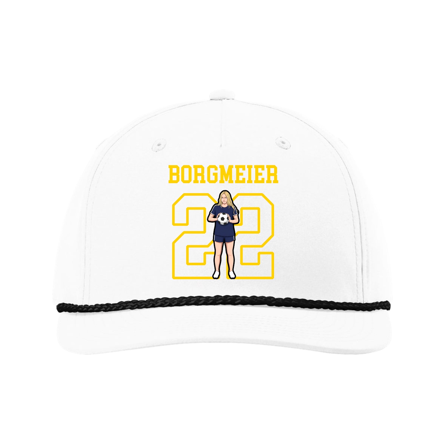 Five-Panel Classic Rope Cap — Shirsey in White