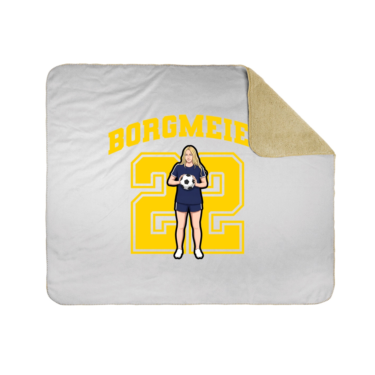 Throw Blanket — Number in White