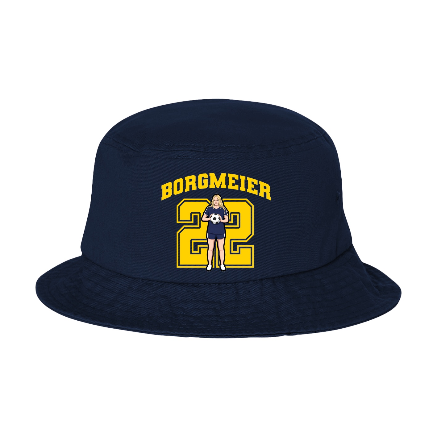 Bucket Cap — Number in Navy