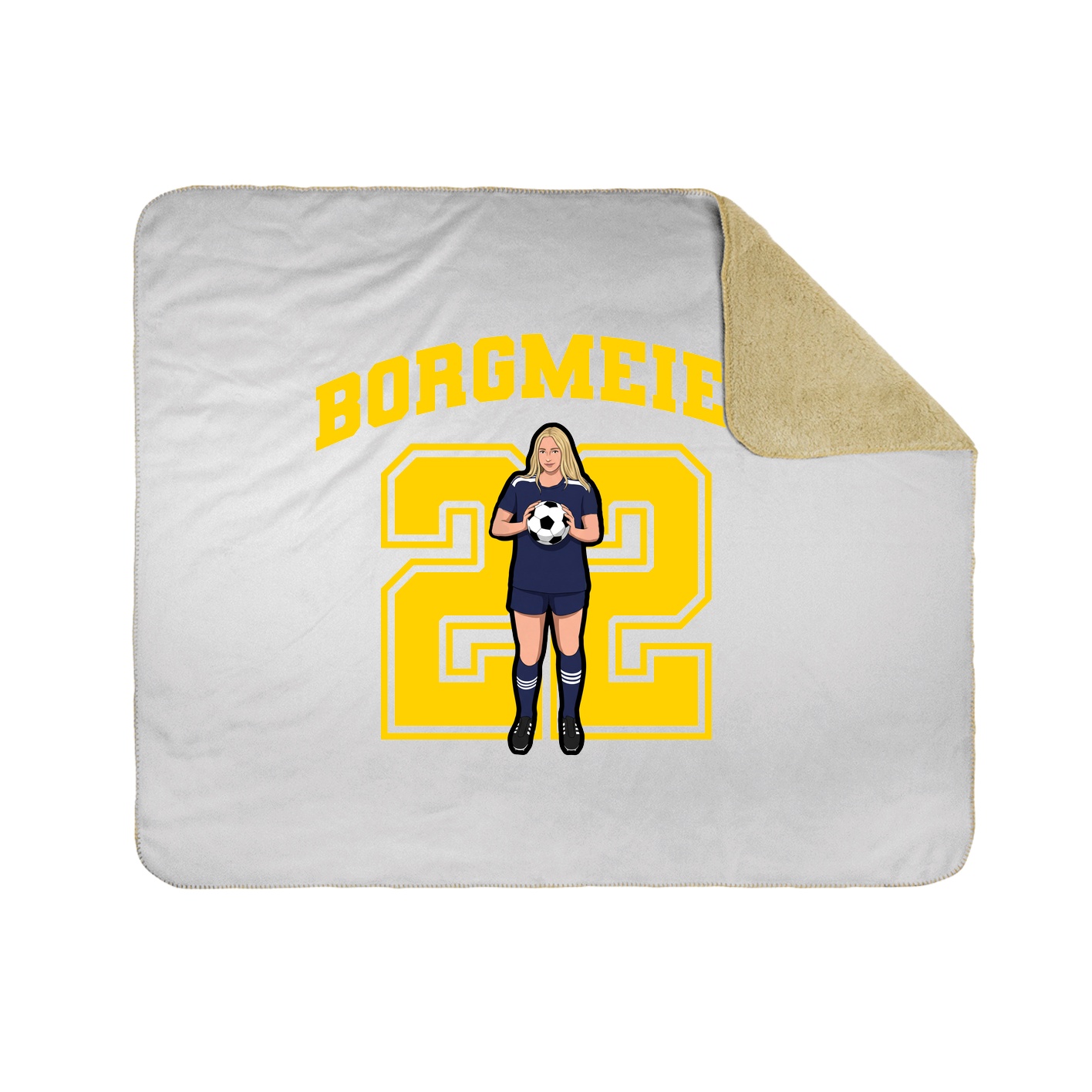 Throw Blanket — Number in White