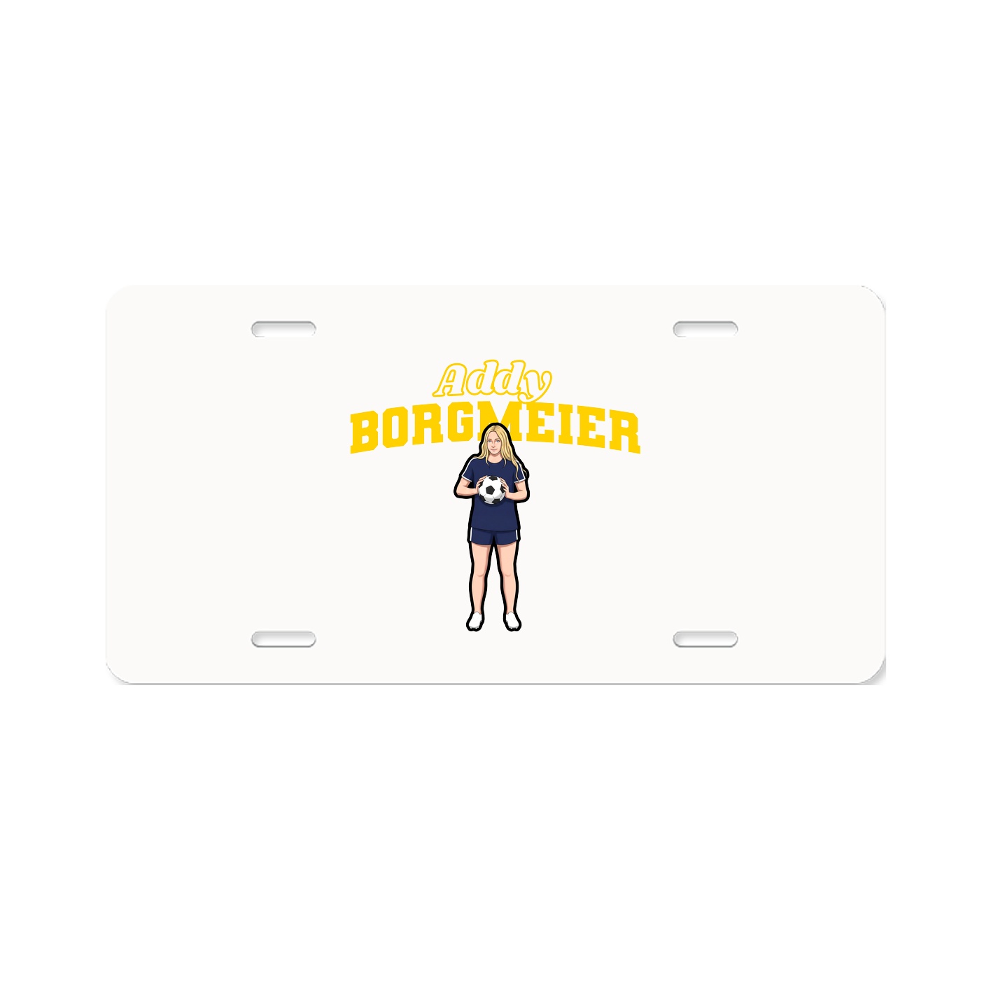License Plate — Name Arch in Classic
