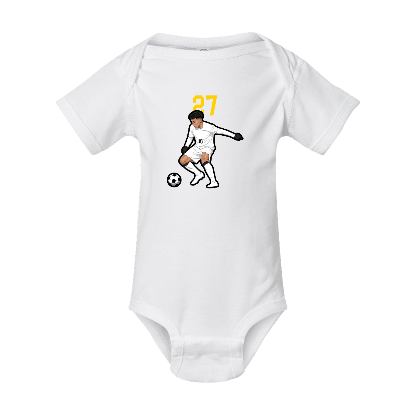 Baby Onesie — Number Top in White