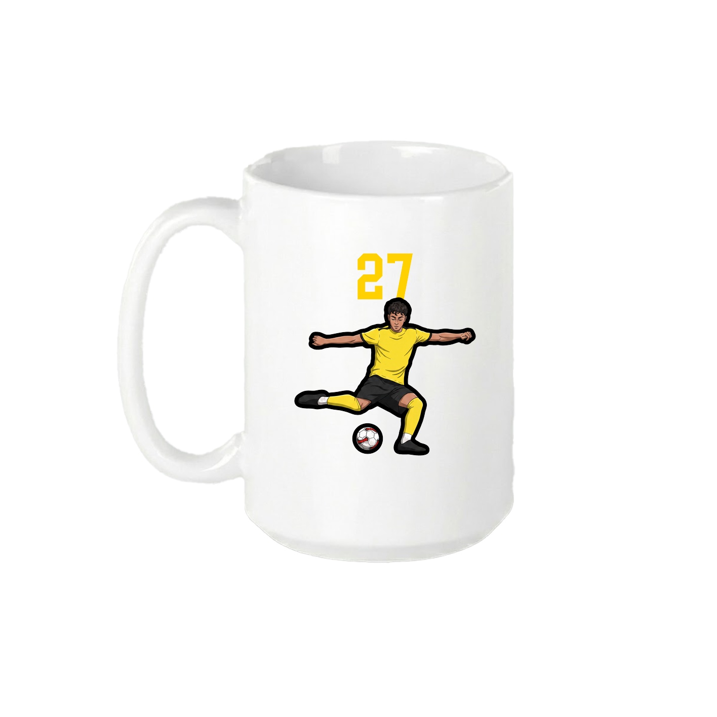 15oz Coffee Mug — Number Top in White