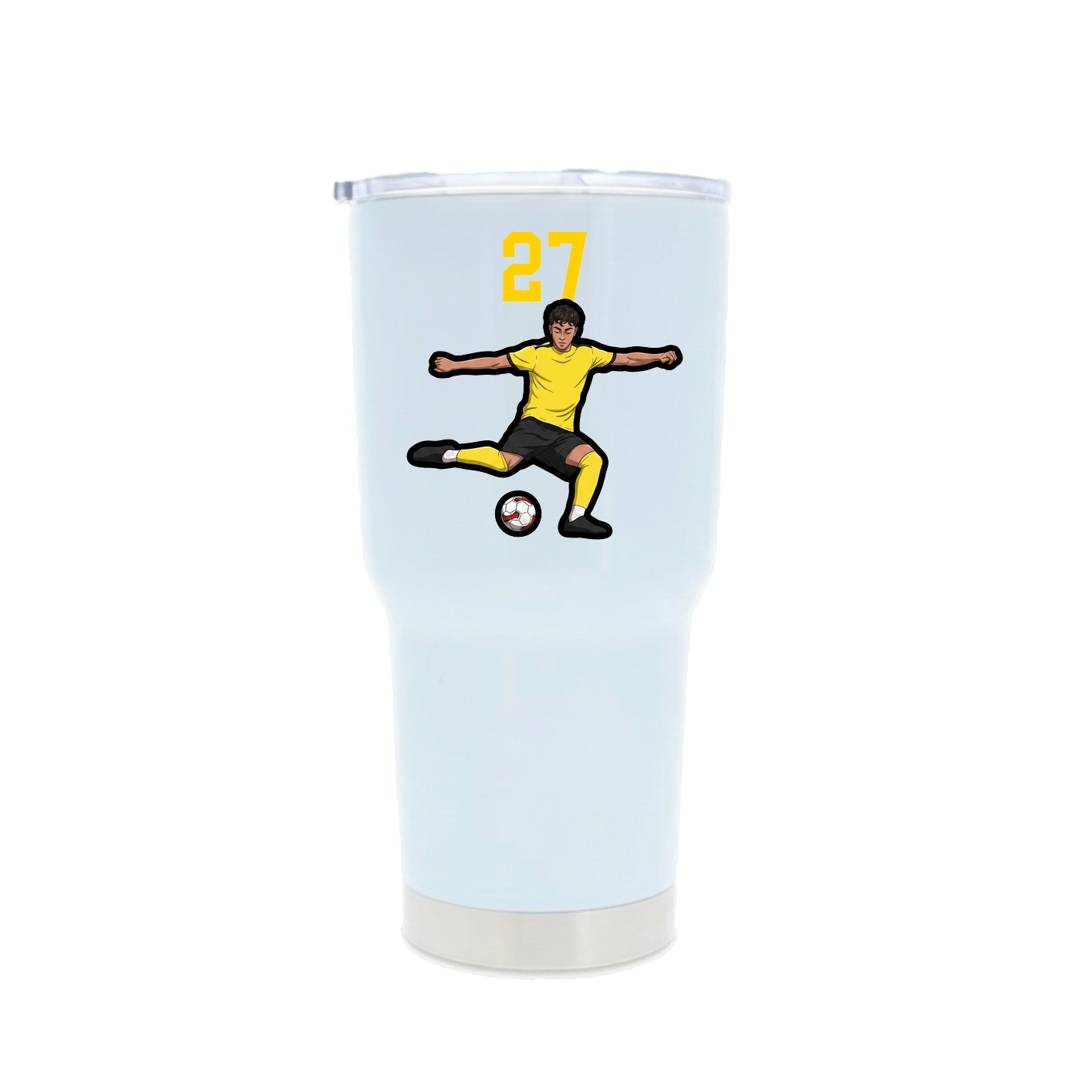 30oz Stainless Steel Tumbler — Number Top in White