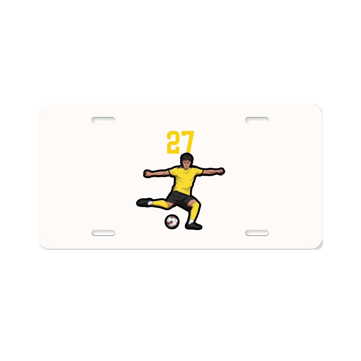 License Plate — Number Top in Classic