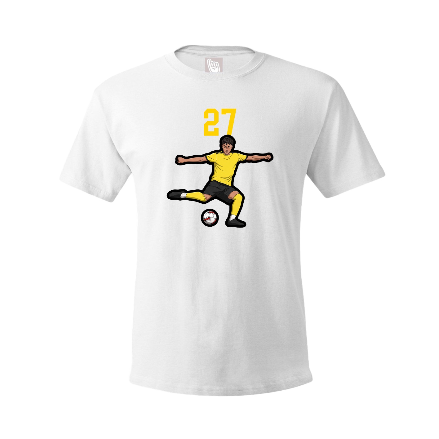 Youth Tee — Number Top in White
