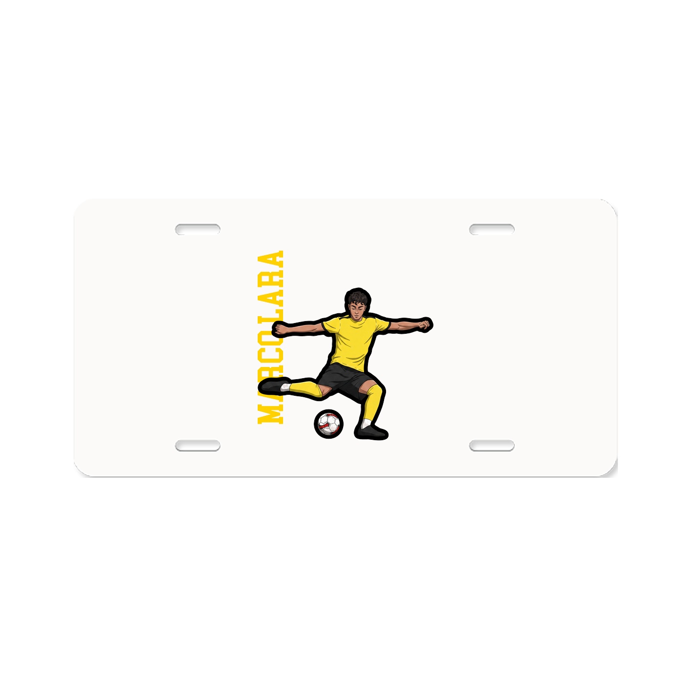 License Plate — Name Vertical in Classic