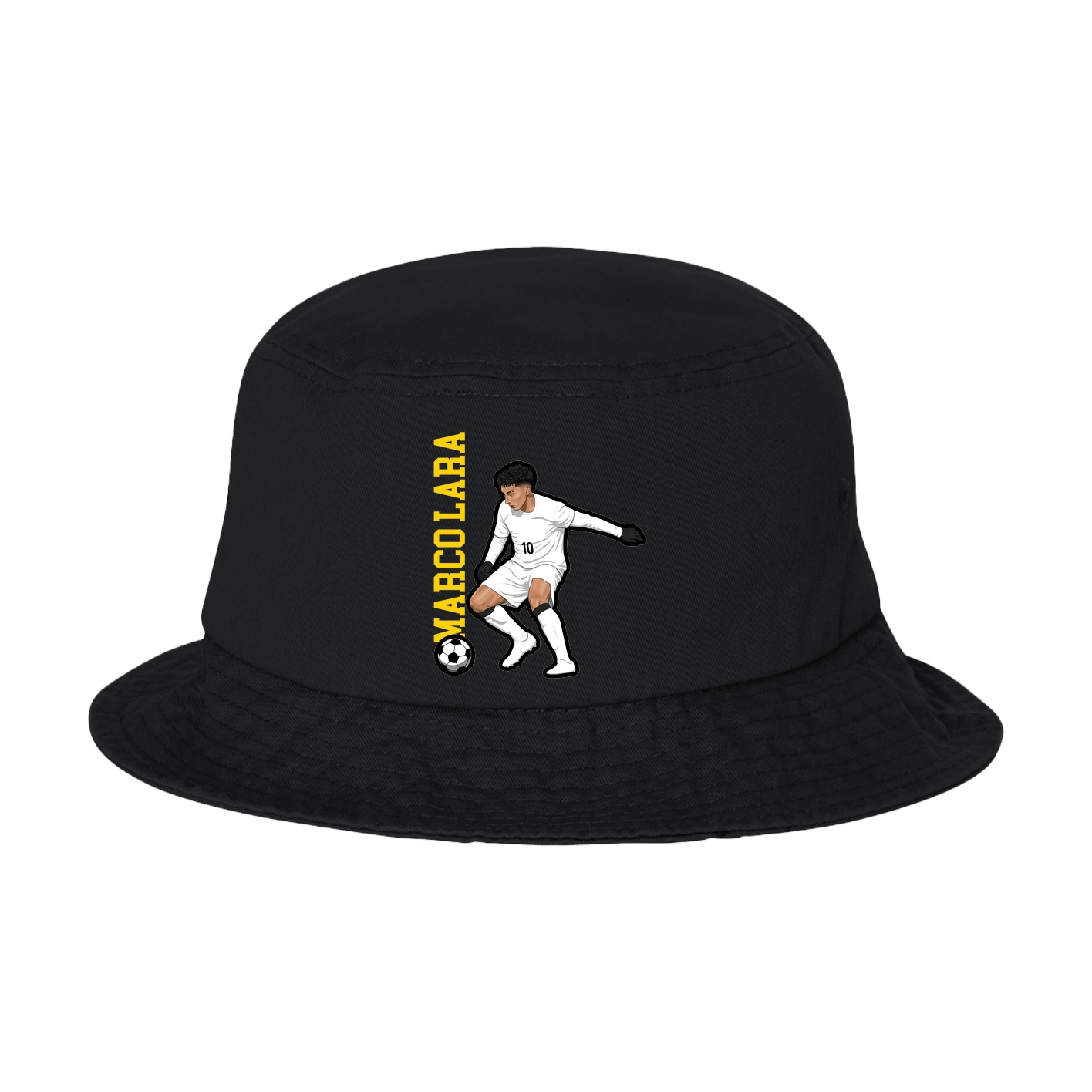 Bucket Cap — Name Vertical in Black