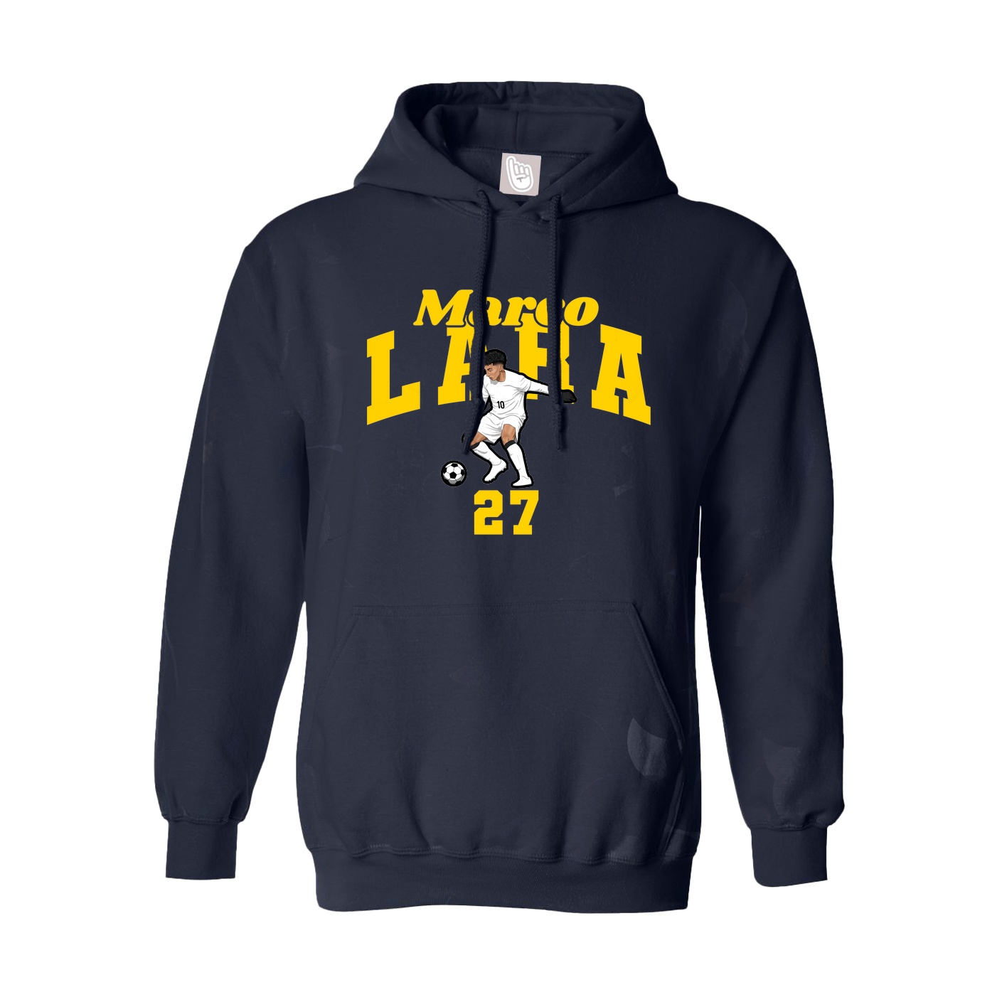 Youth Hoodie — Signature Arch in Navy