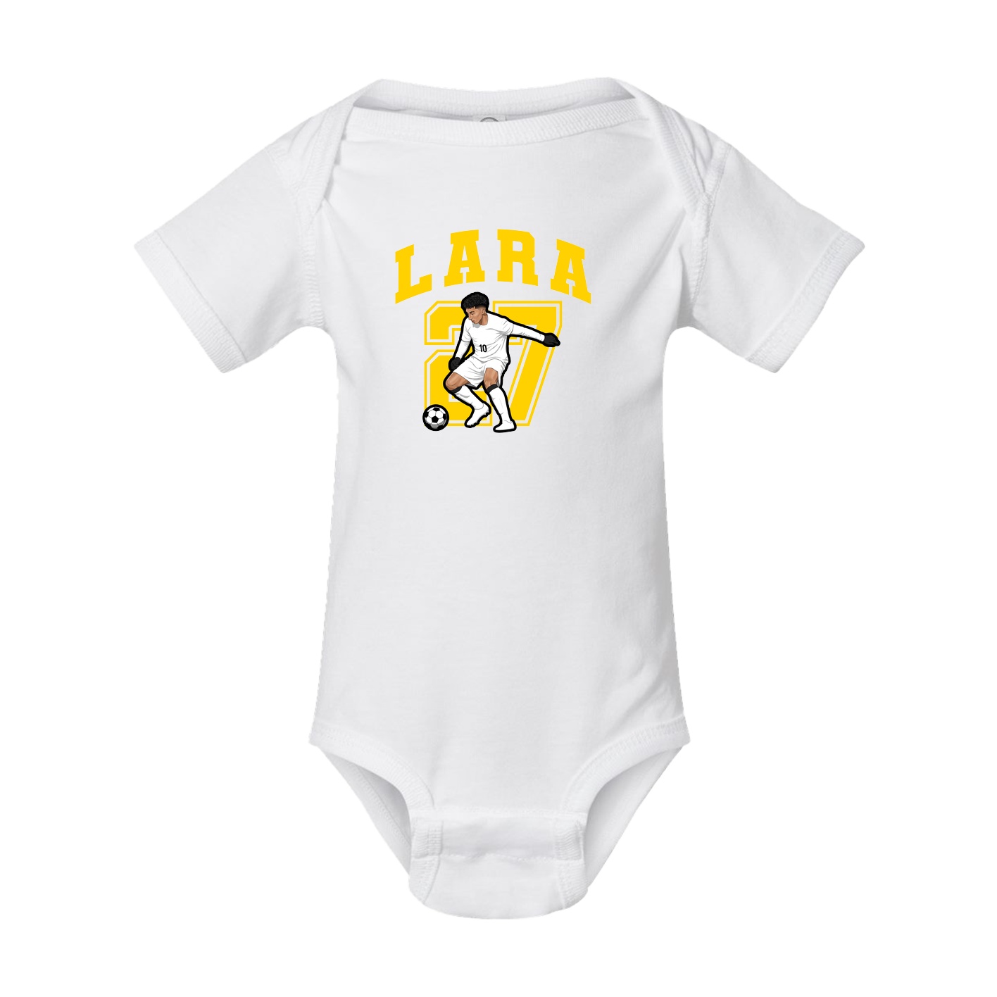 Baby Onesie — Number in White