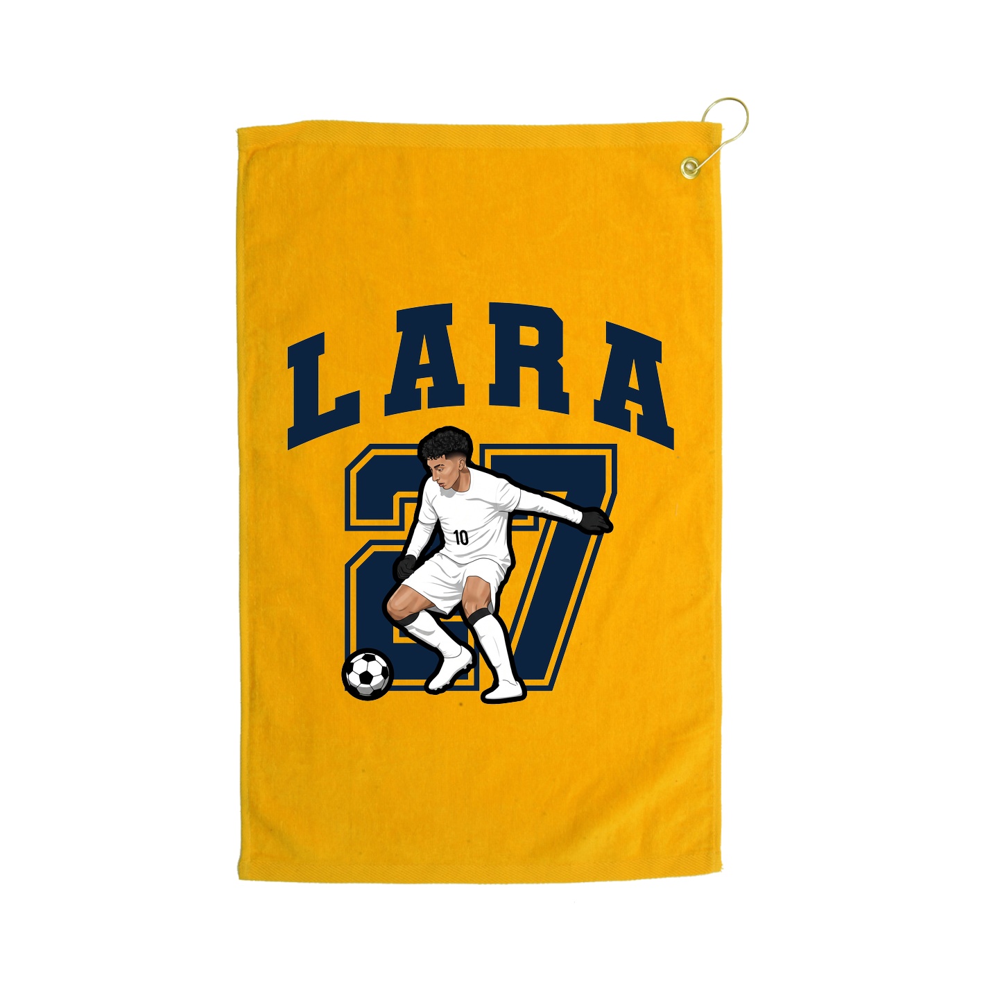 Golf Towel — Number in Gold