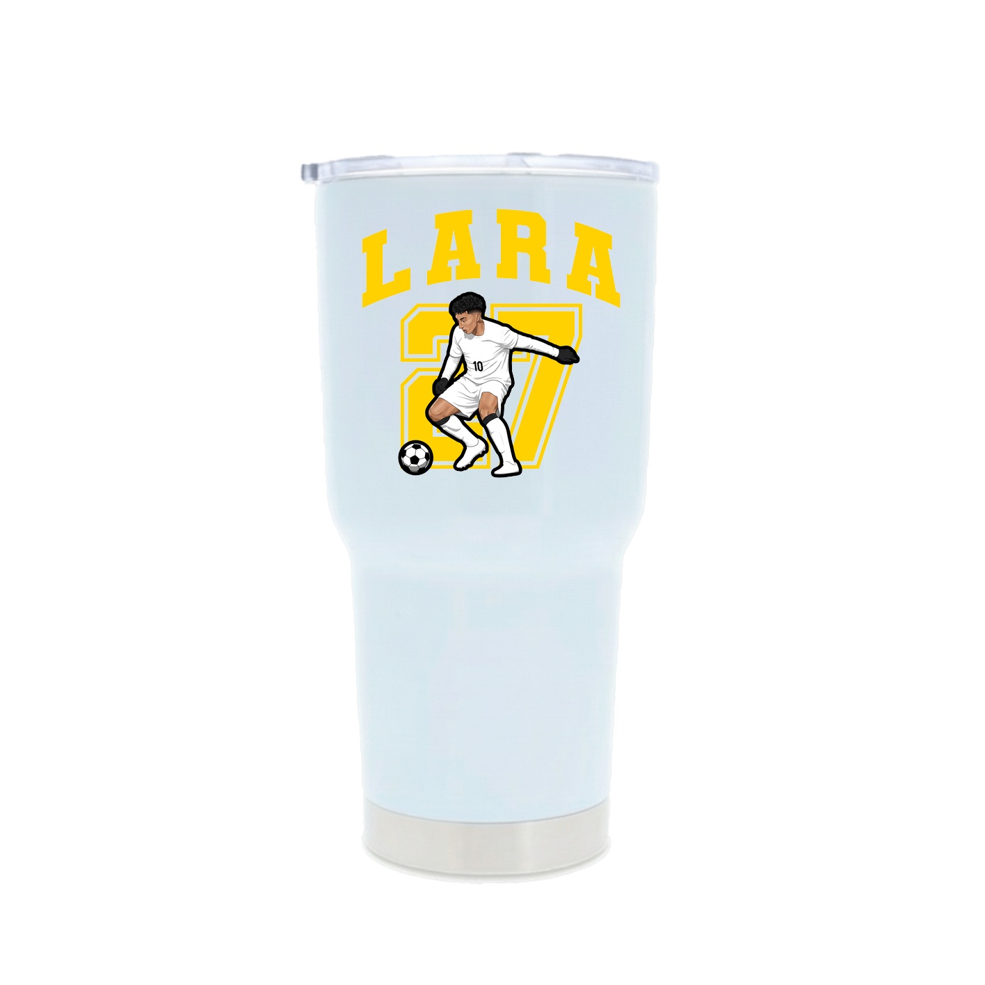 30oz Stainless Steel Tumbler — Number in White