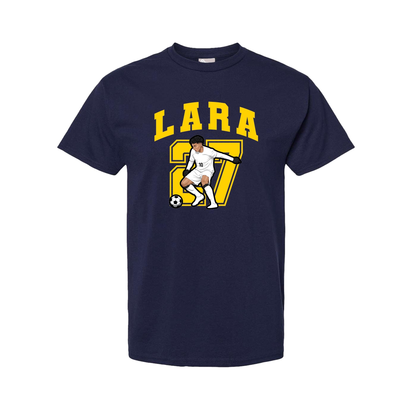 Youth Tee — Number in Navy