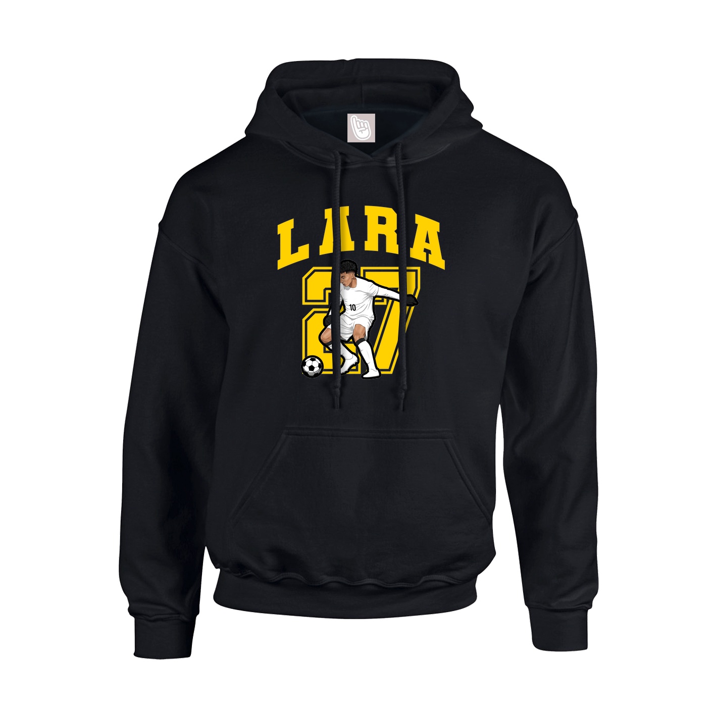 Youth Hoodie — Number in Black