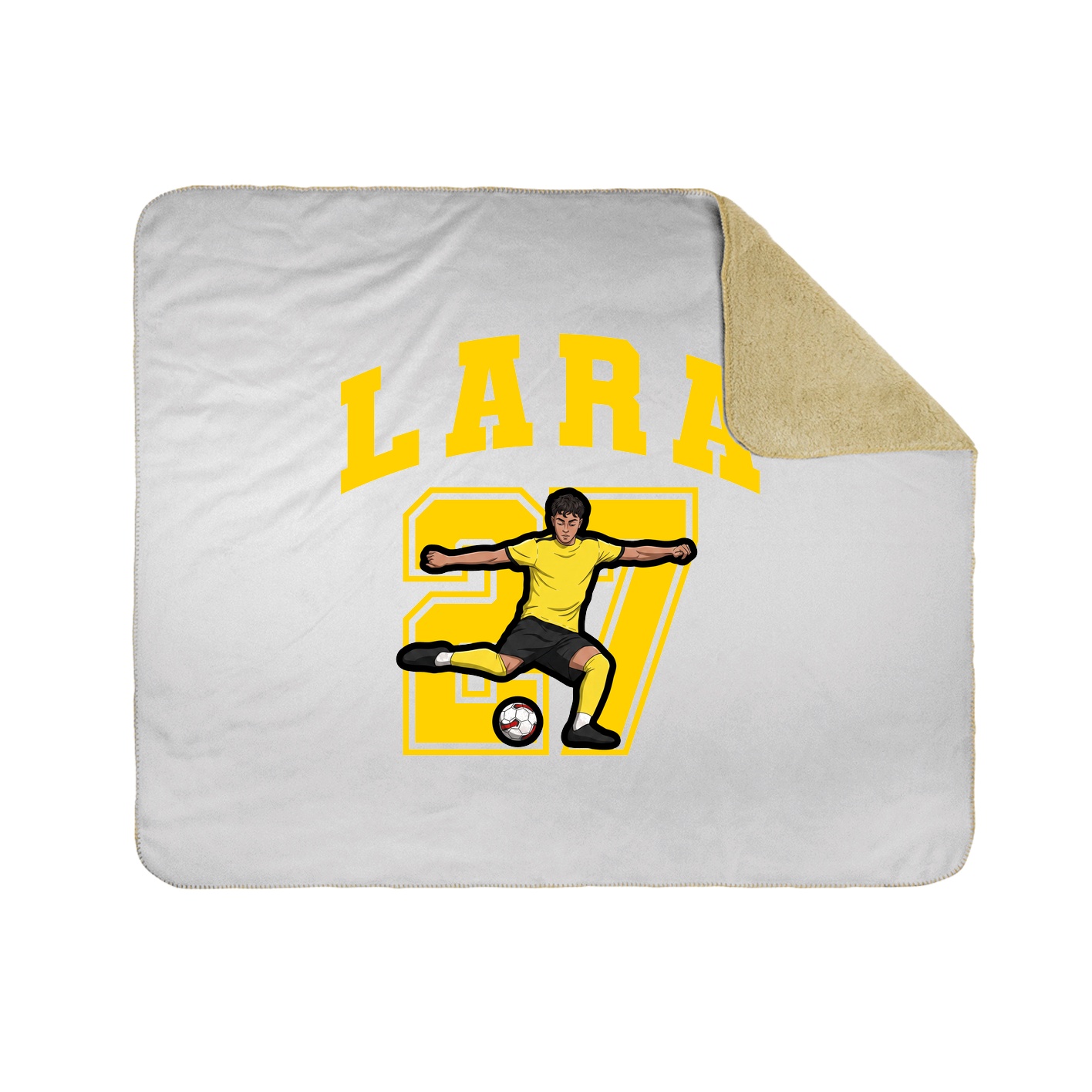 Throw Blanket — Number in White