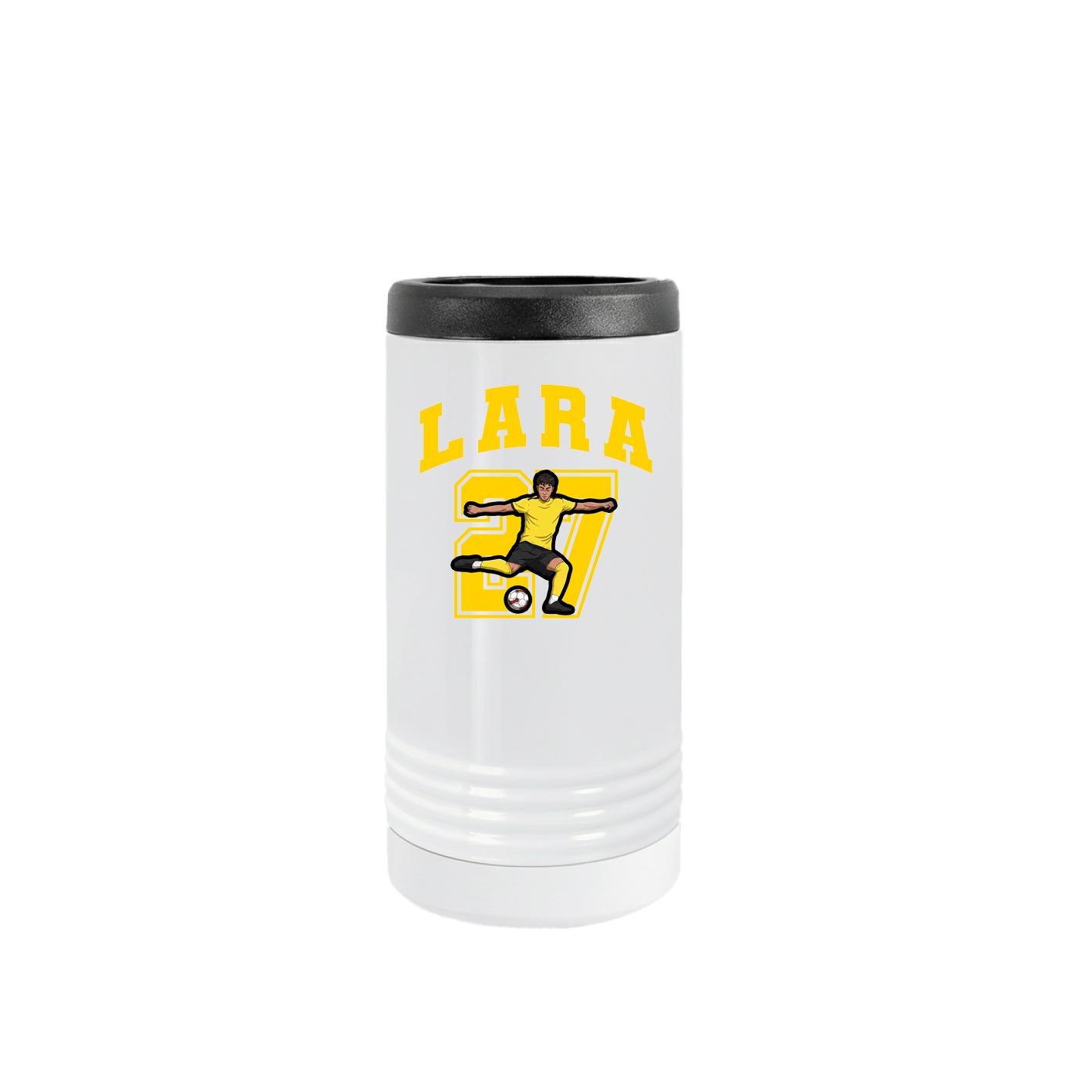 Slim Beverage Holder — Number in White
