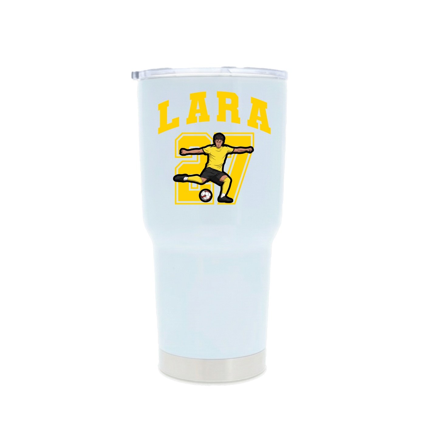 30oz Stainless Steel Tumbler — Number in White