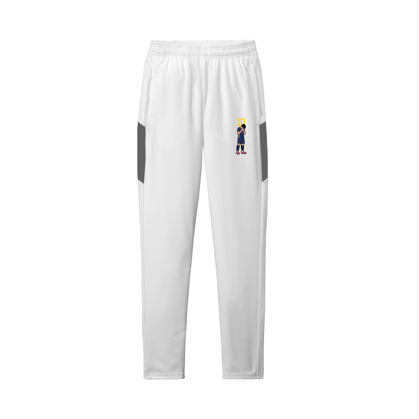 Team Travel Pant — Number Top in White/Grey