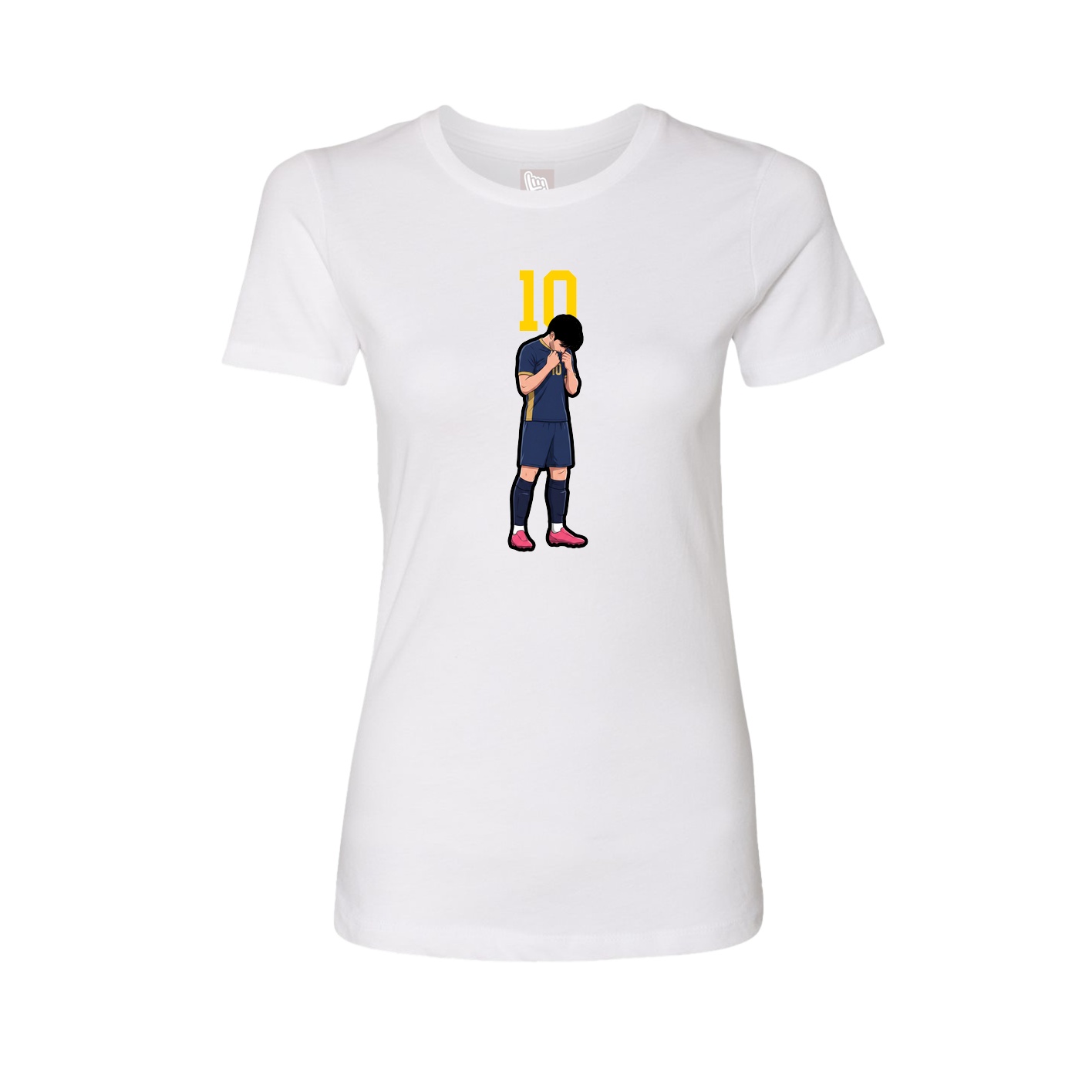 Fitted Women's Tee — Number Top in White