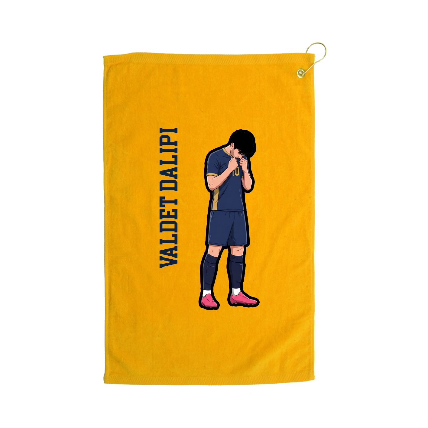 Golf Towel — Name Vertical in Gold
