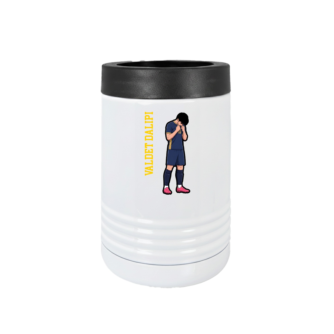 Beverage Holder — Name Vertical in White