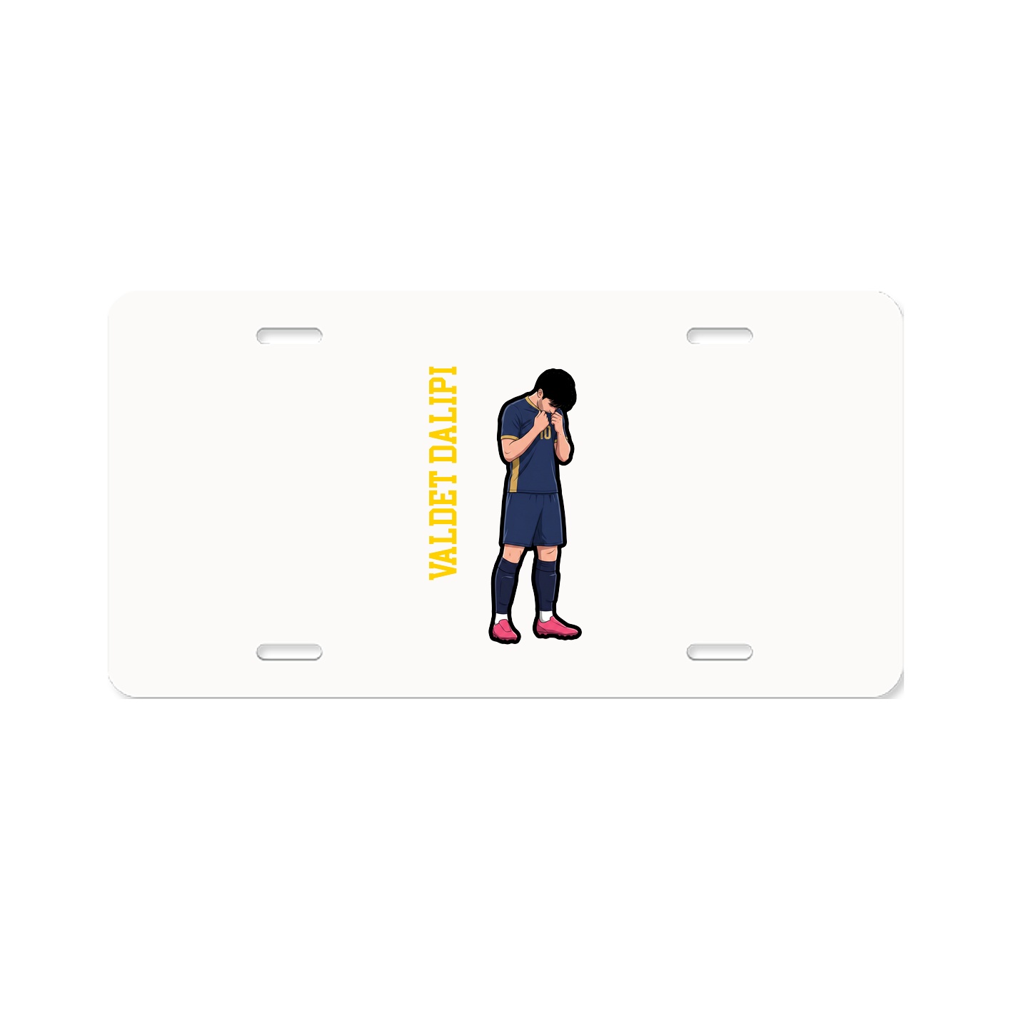 License Plate — Name Vertical in Classic