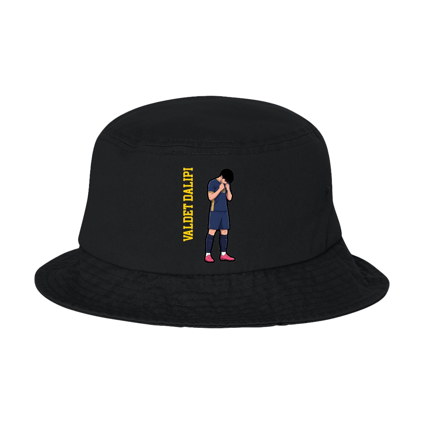Bucket Cap — Name Vertical in Black
