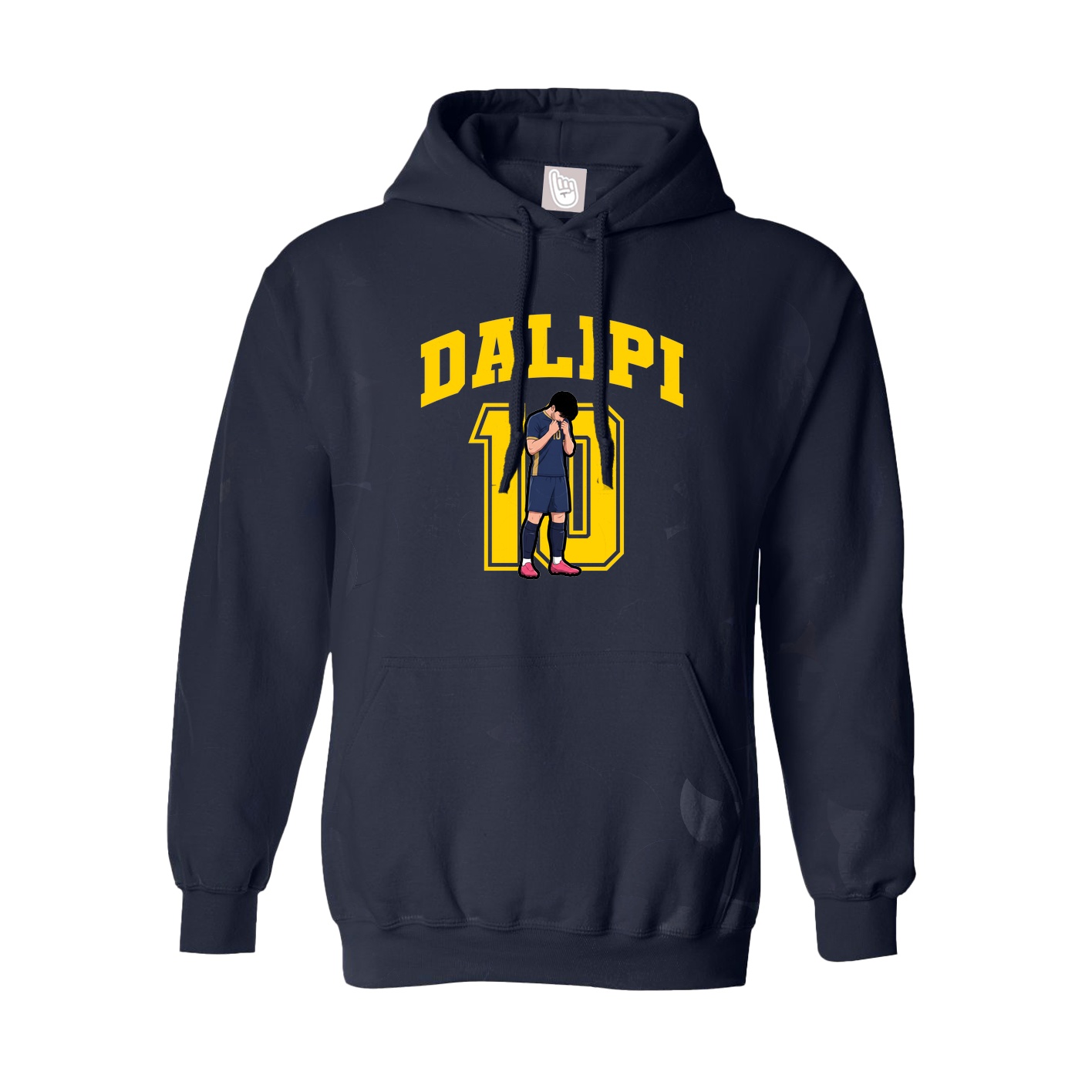 Youth Hoodie — Number in Navy