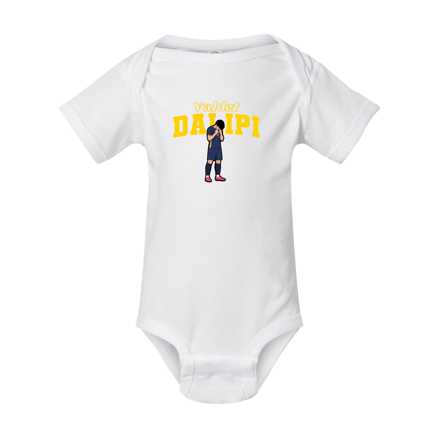 Baby Onesie — Name Arch in White