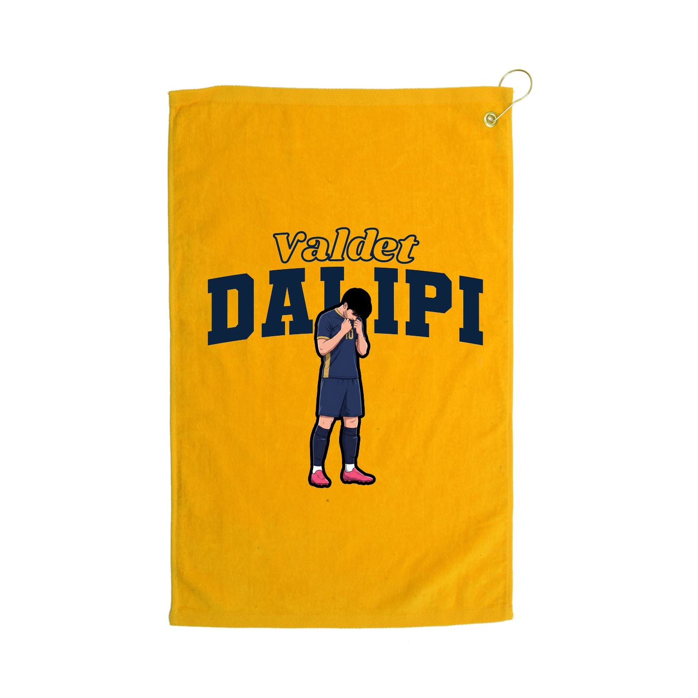 Golf Towel — Name Arch in Gold
