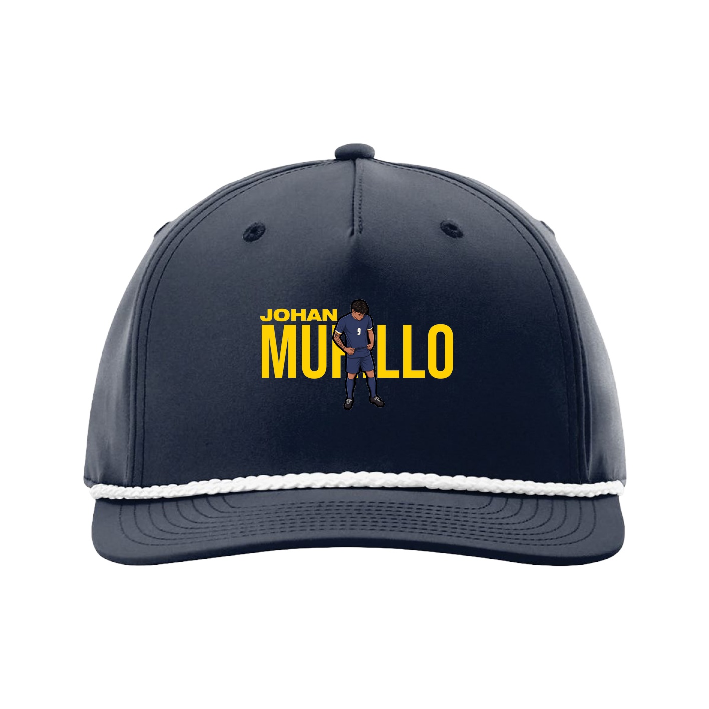 Five-Panel Classic Rope Cap — Player Name in Navy