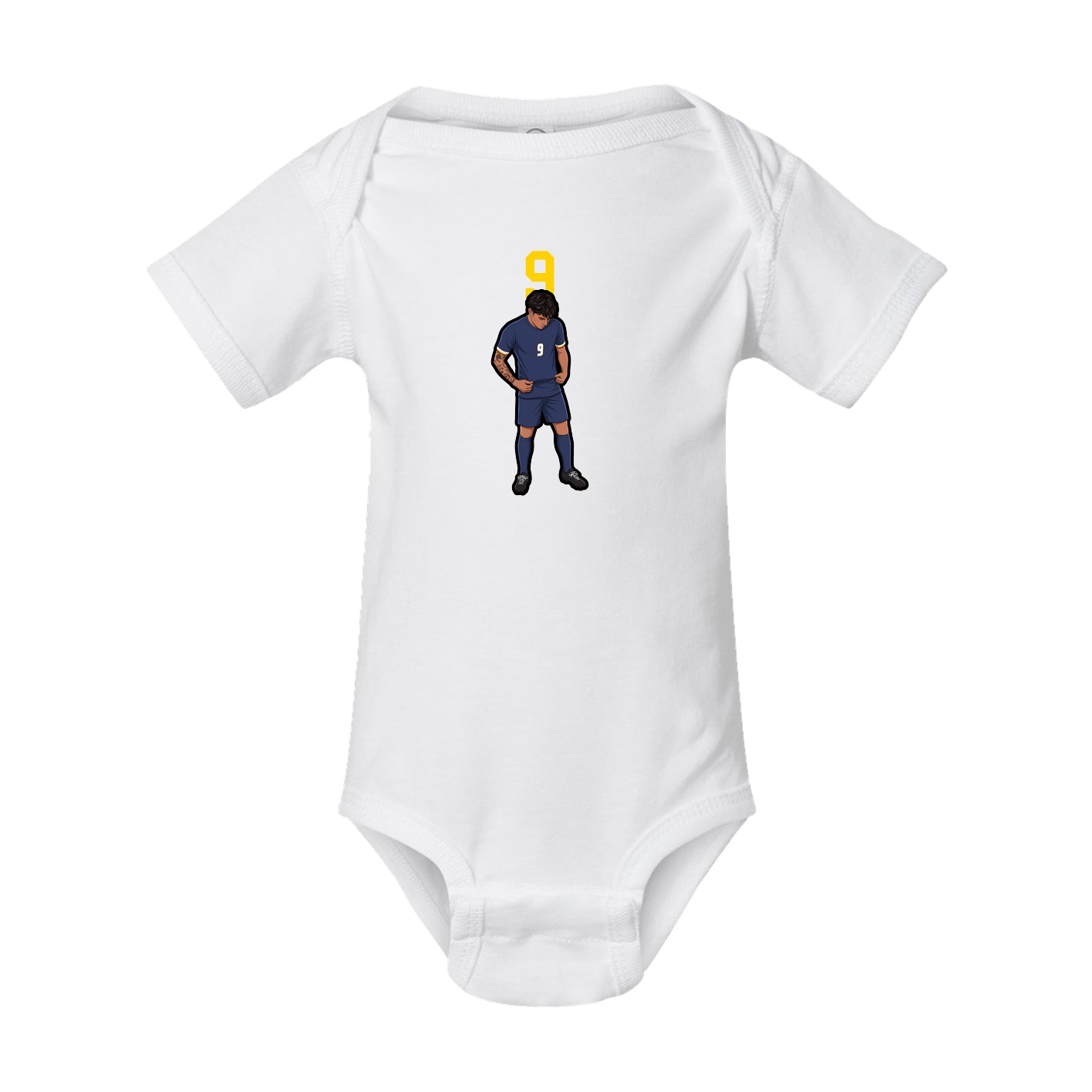 Baby Onesie — Number Top in White