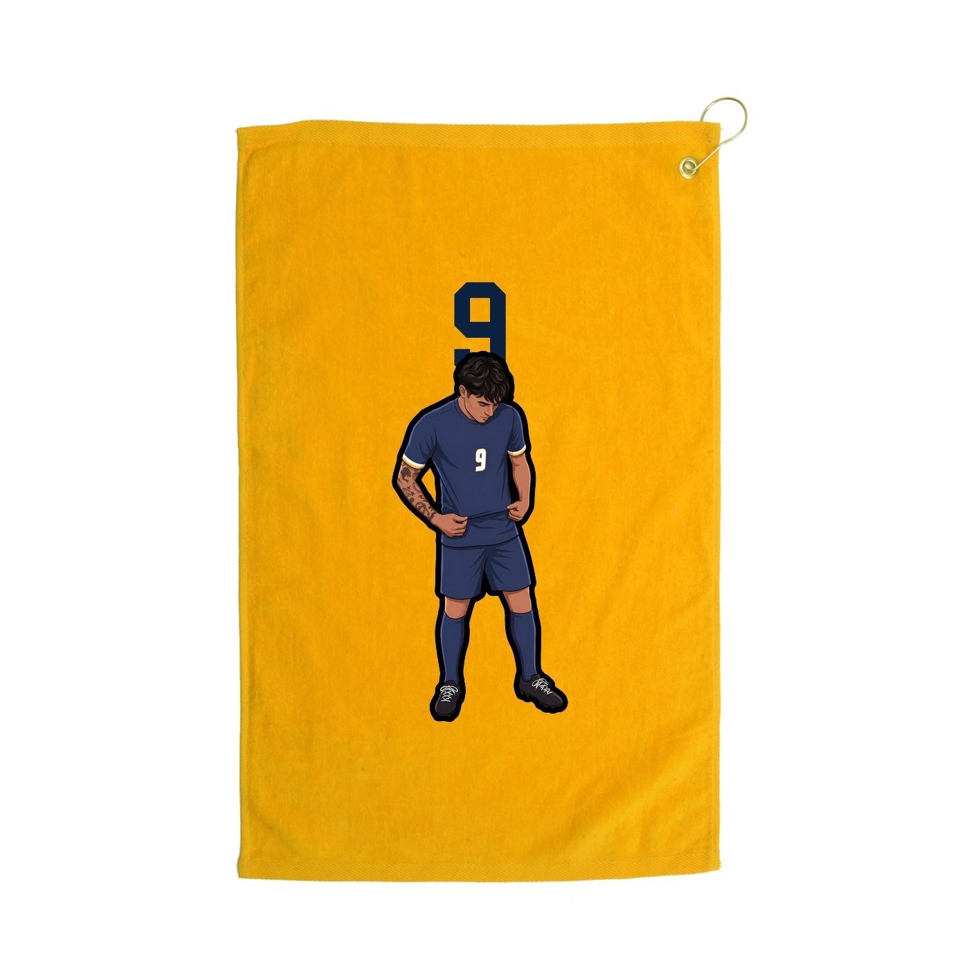 Golf Towel — Number Top in Gold