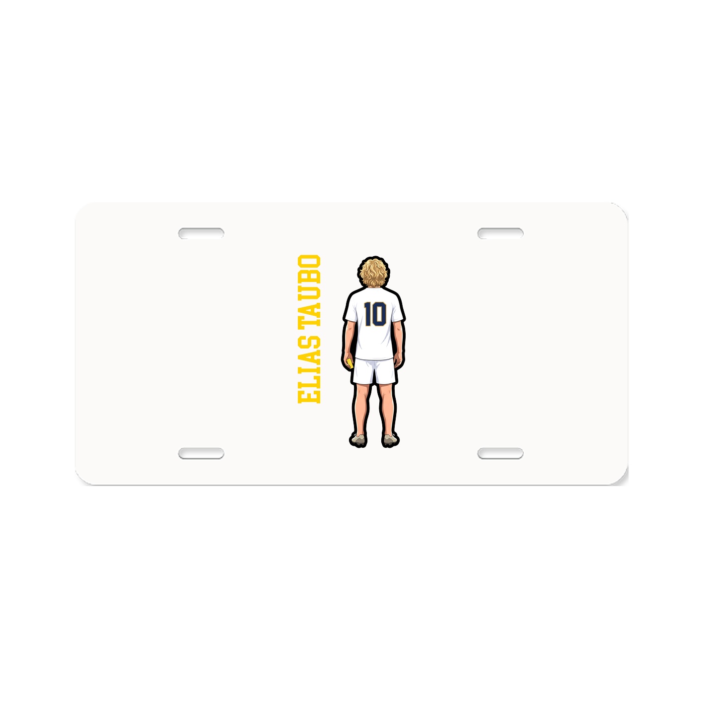 License Plate — Name Vertical in Classic