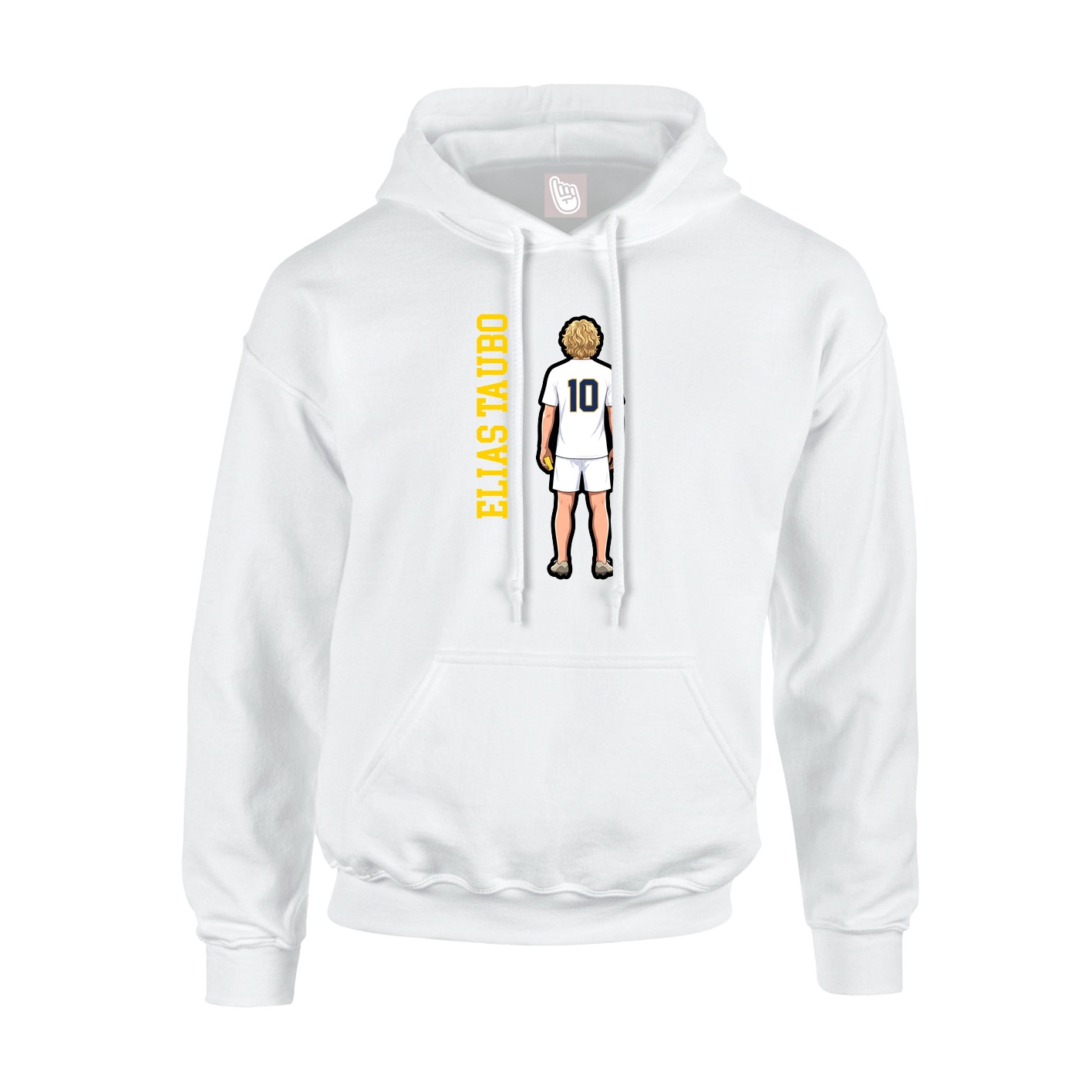 Hoodie — Name Vertical in White