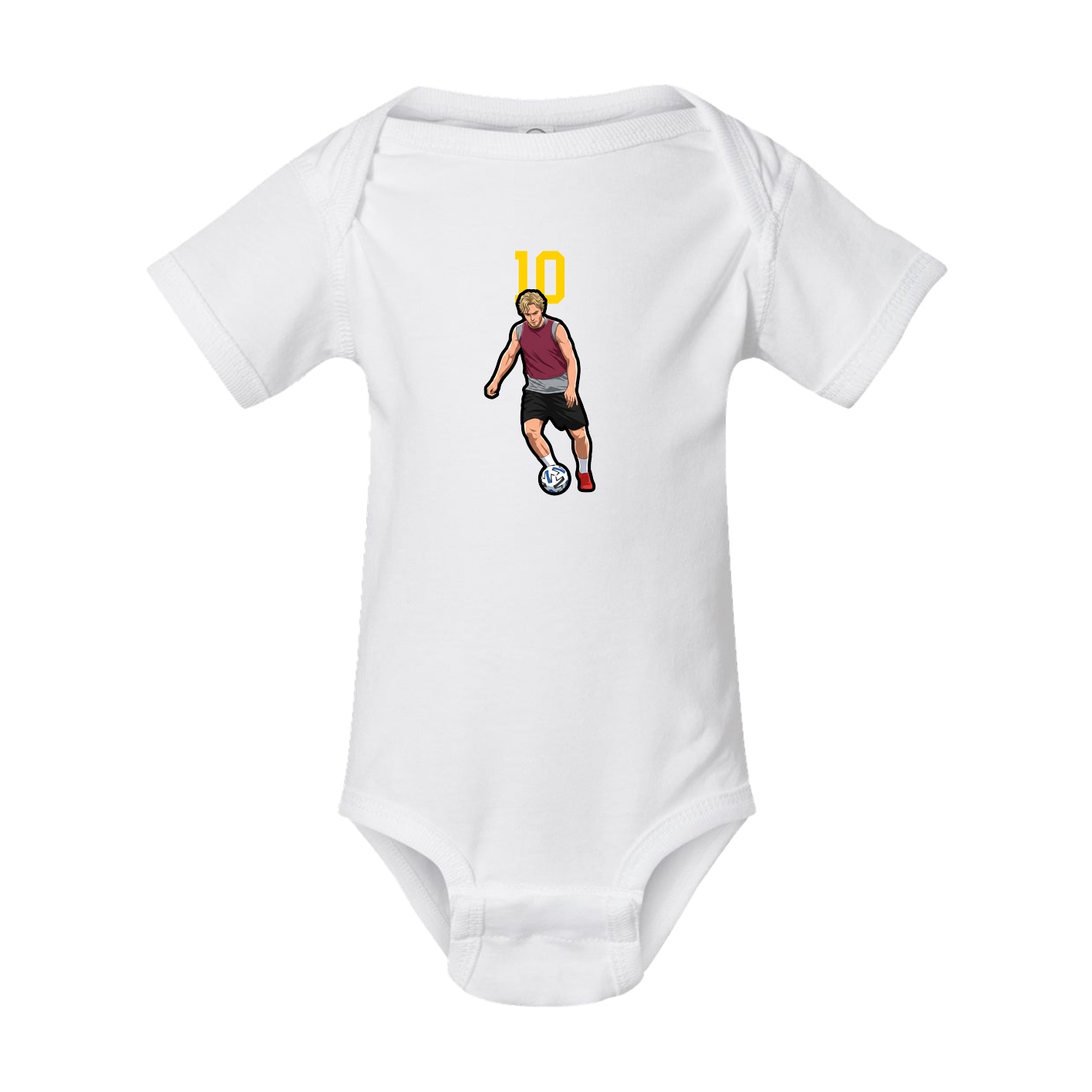 Baby Onesie — Number Top in White