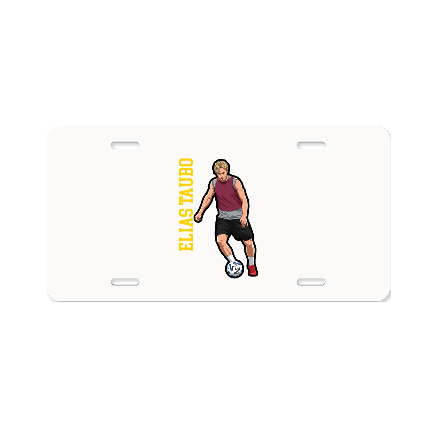License Plate — Name Vertical in Classic