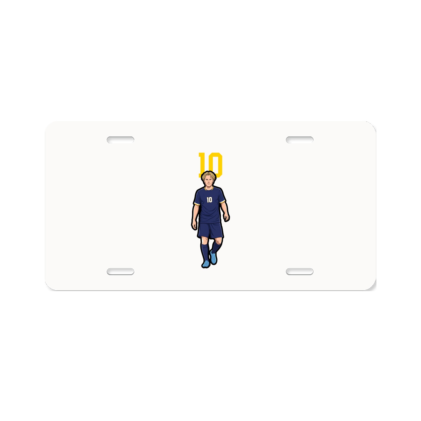 License Plate — Number Top in Classic
