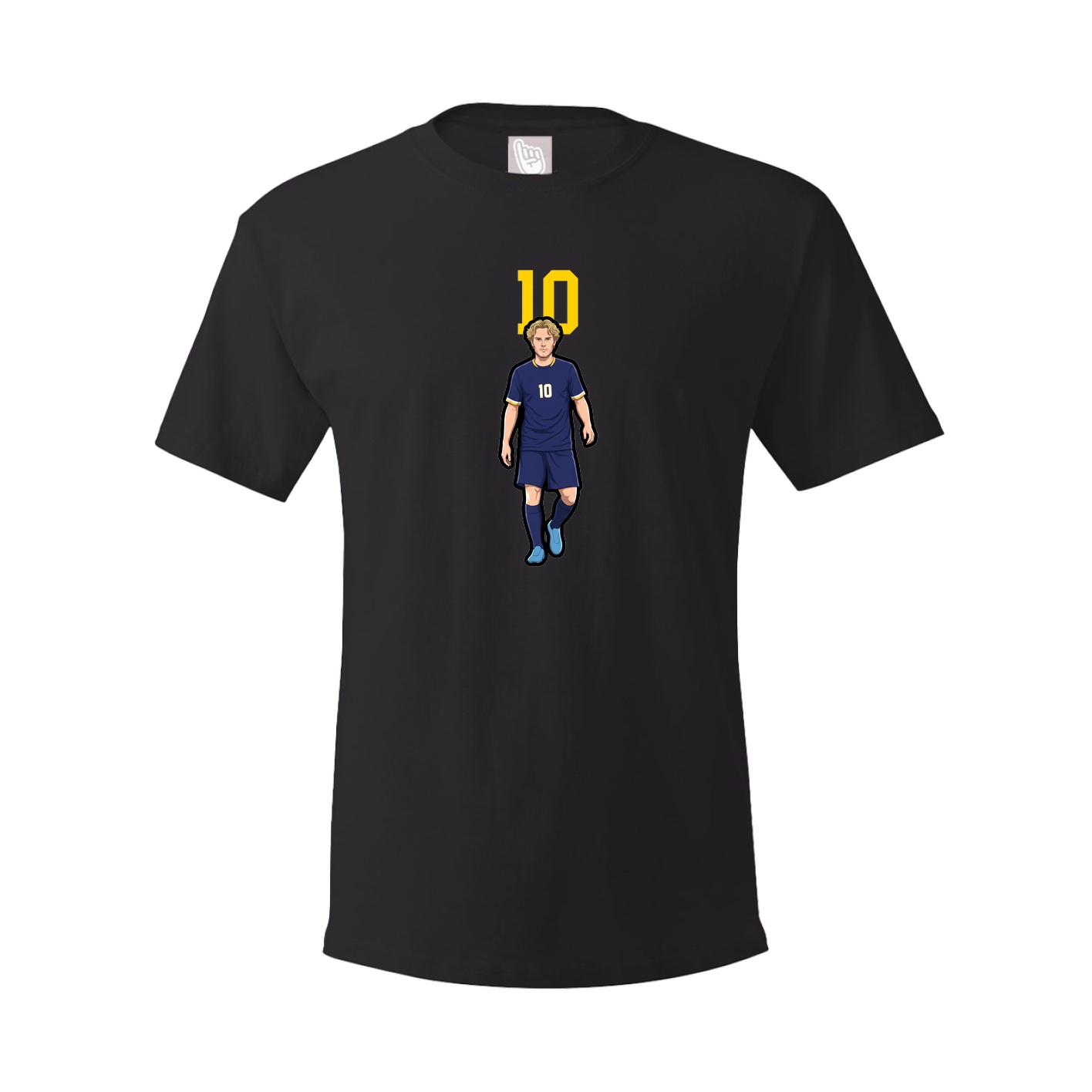 Youth Tee — Number Top in Black