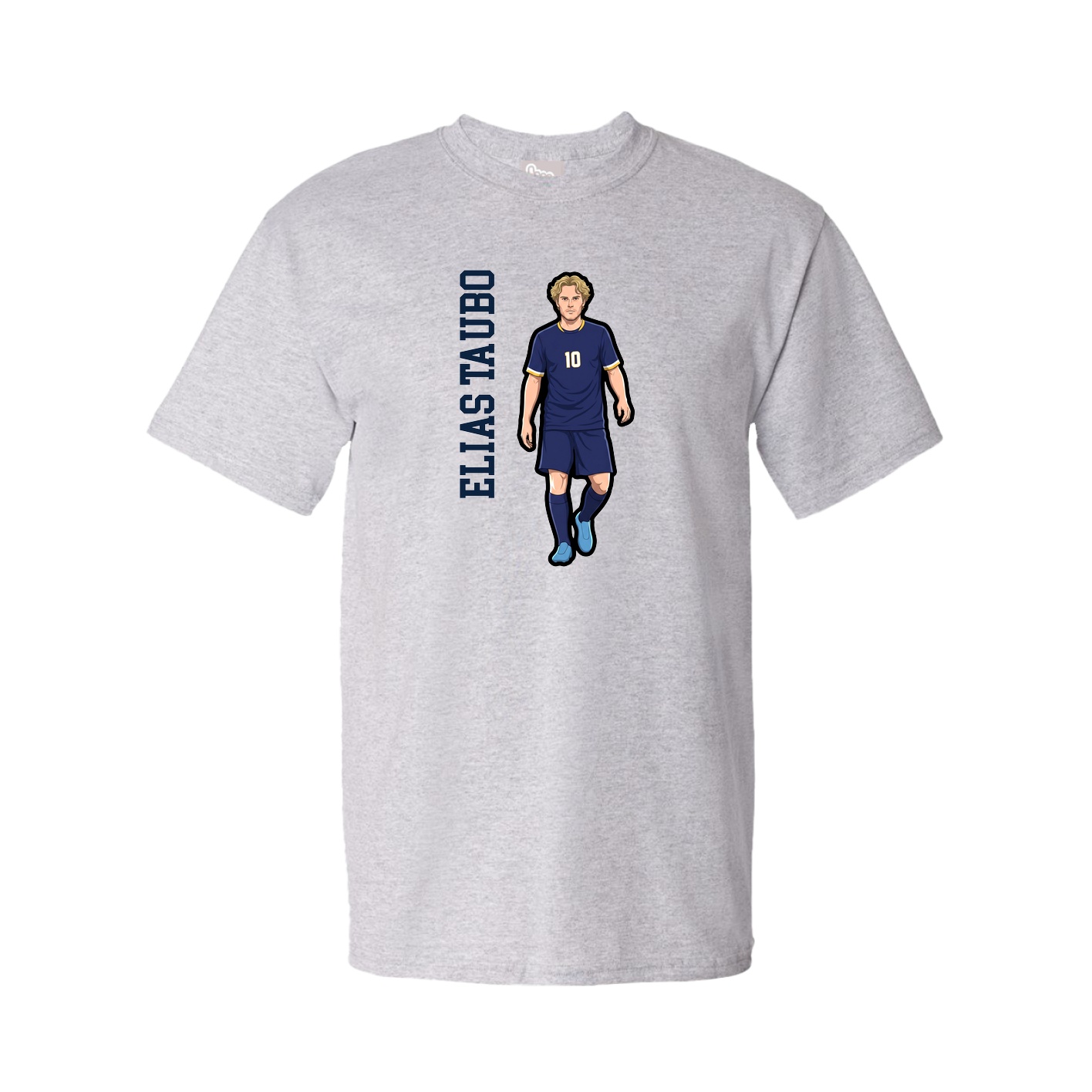 Tee — Name Vertical in Grey