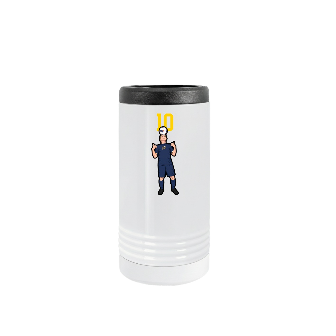 Slim Beverage Holder — Number Top in White