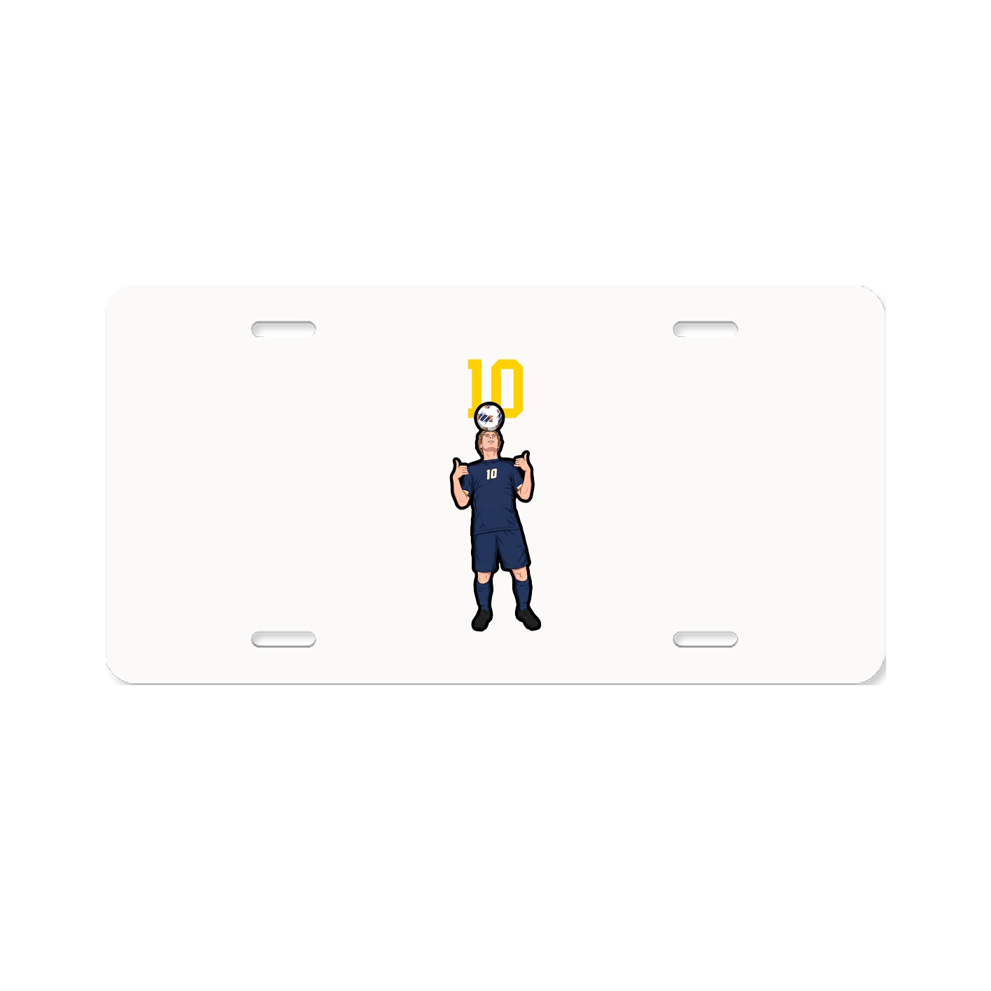 License Plate — Number Top in Classic