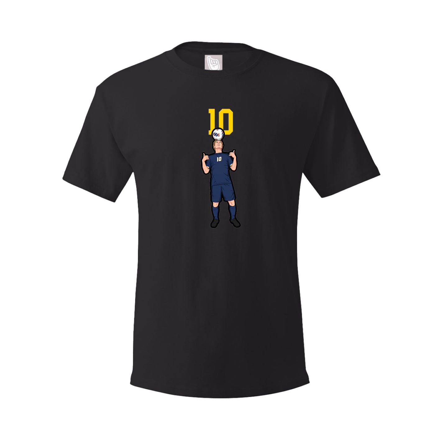 Youth Tee — Number Top in Black