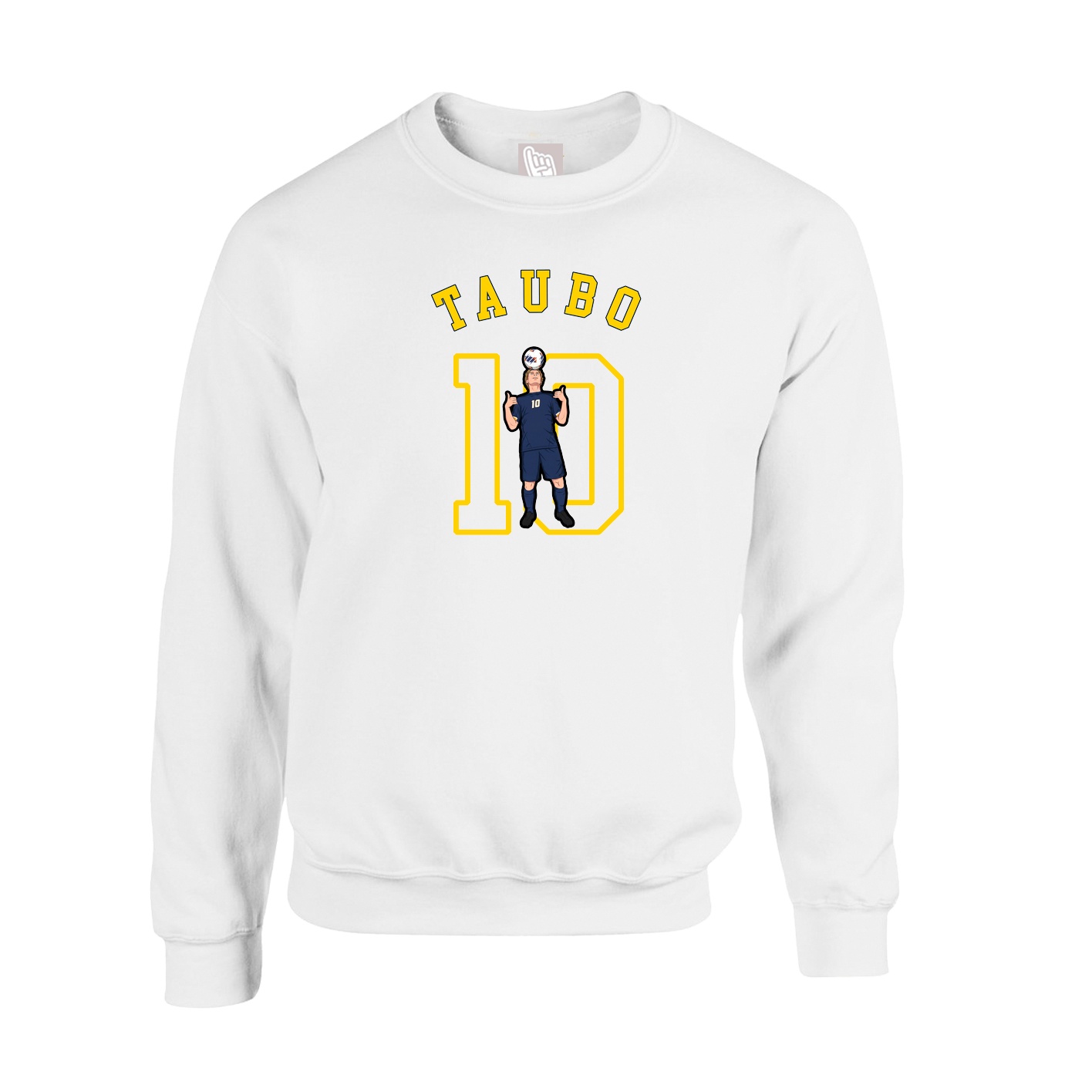Fleece Crew — Shirsey Arch in White