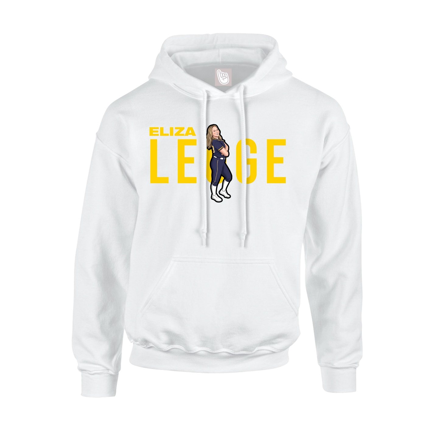 Youth Hoodie — Player Name in White
