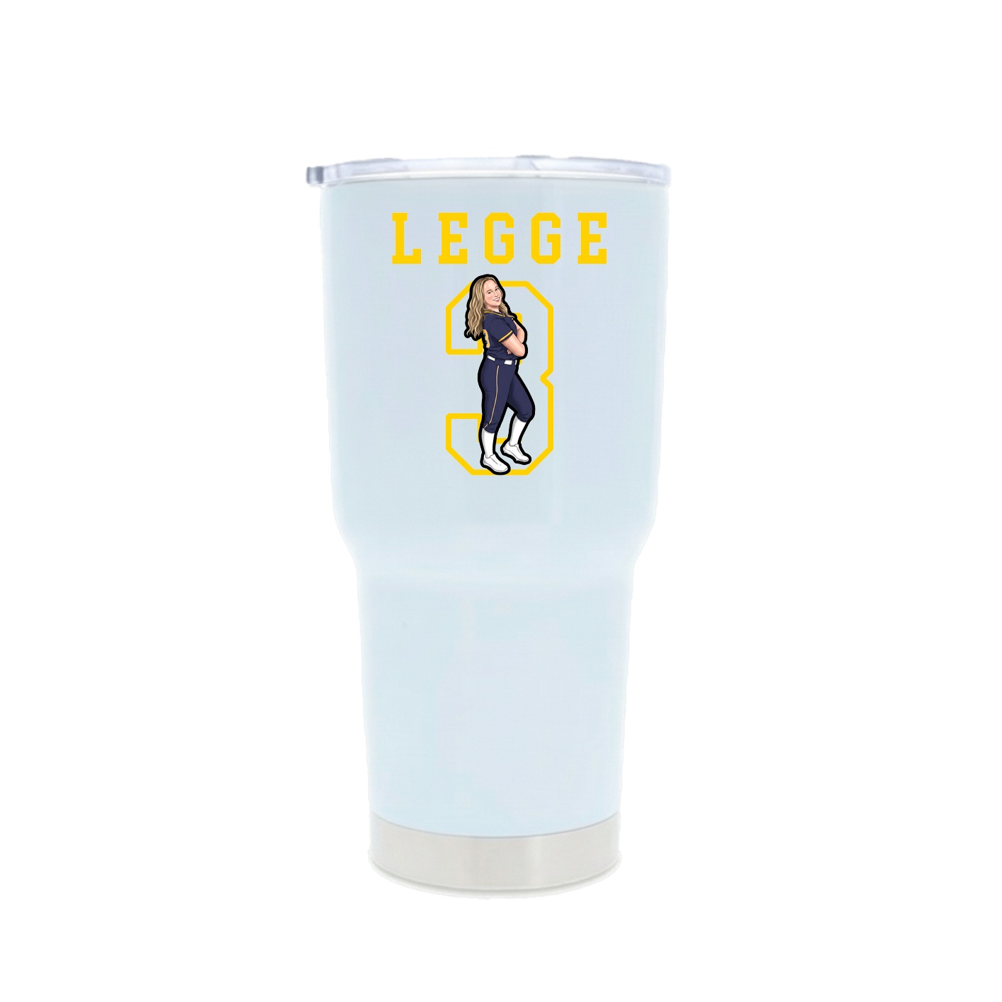 30oz Stainless Steel Tumbler — Shirsey in White