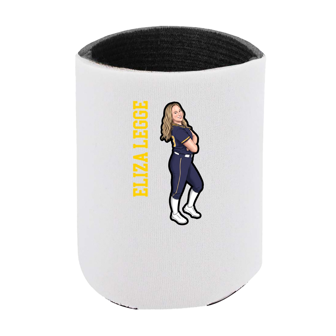 Can Holder — Name Vertical in White