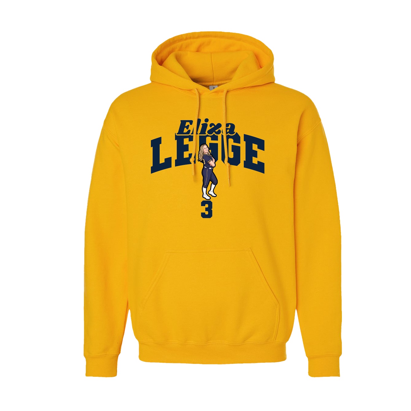 Youth Hoodie — Signature Arch in Gold