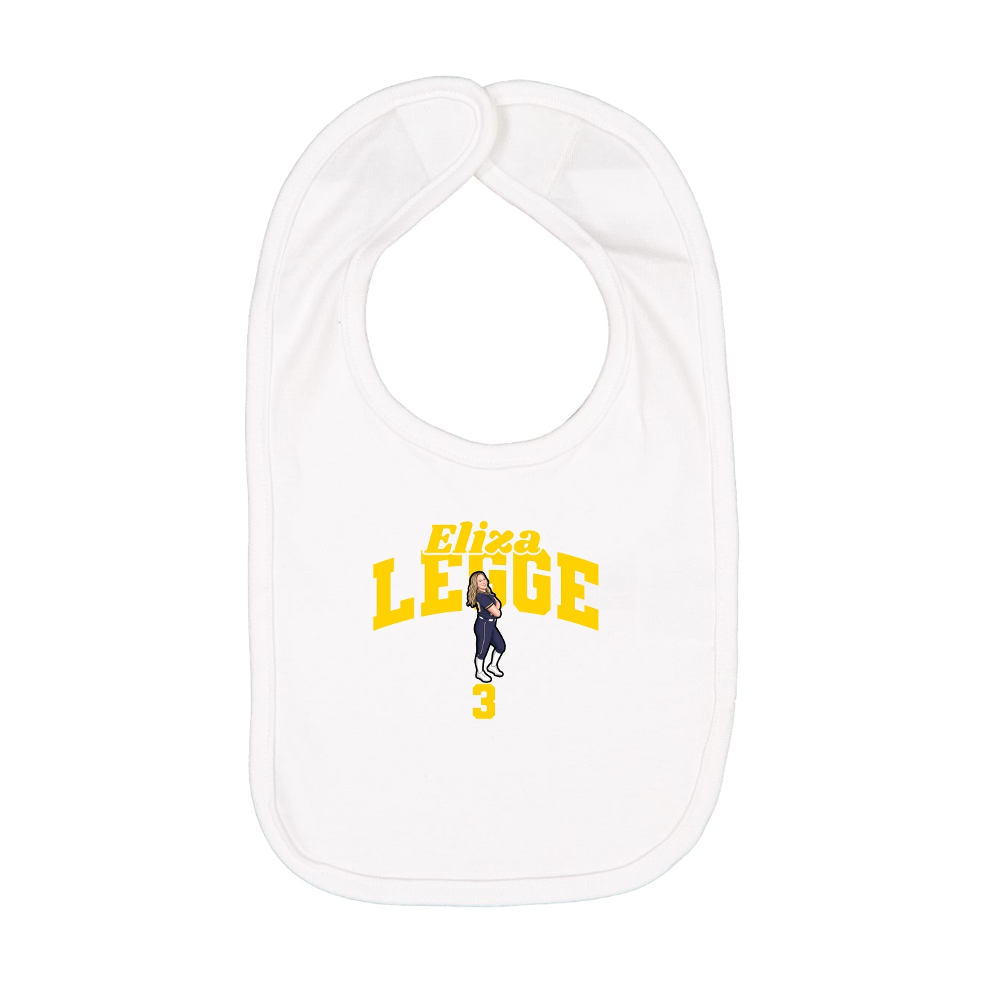 Infant Bib — Signature Arch in White